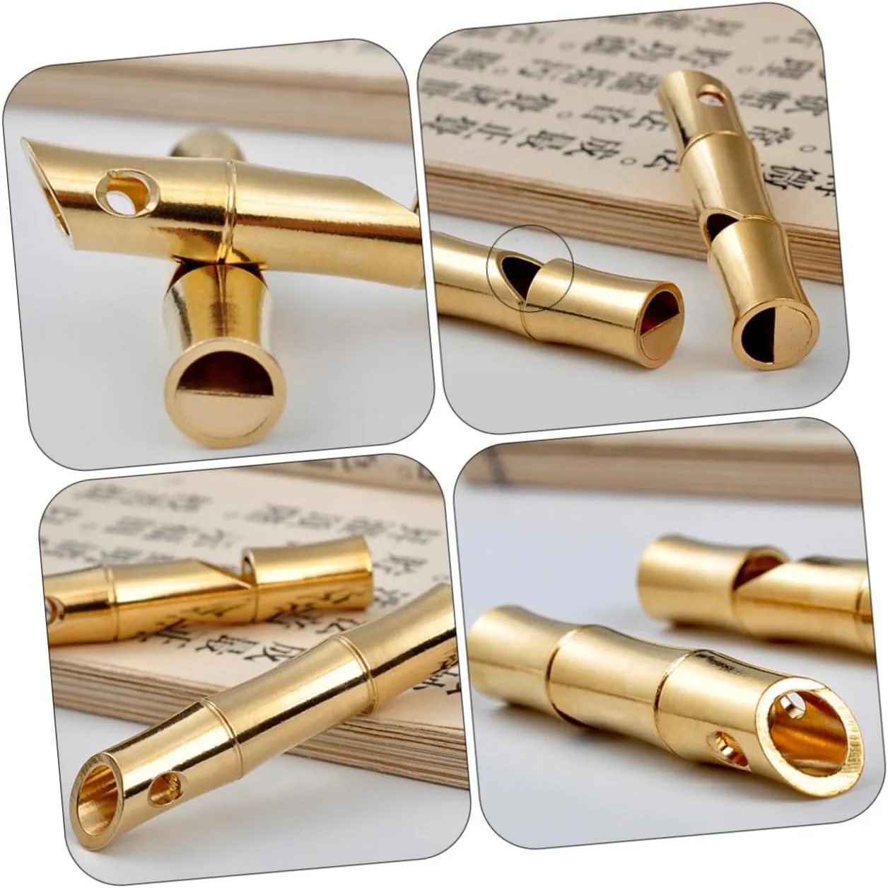 BESPORTBLE 5sets 2pcs Brass Whistles for Emergency Outdoor Use Joint Shape Durable Camping Security Whistles for Referees Teachers and Outdoor Activities 2pcs*5