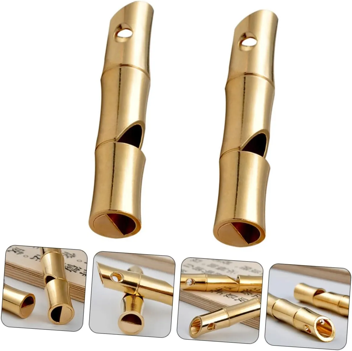 BESPORTBLE 5sets 2pcs Brass Whistles for Emergency Outdoor Use Joint Shape Durable Camping Security Whistles for Referees Teachers and Outdoor Activities 2pcs*5