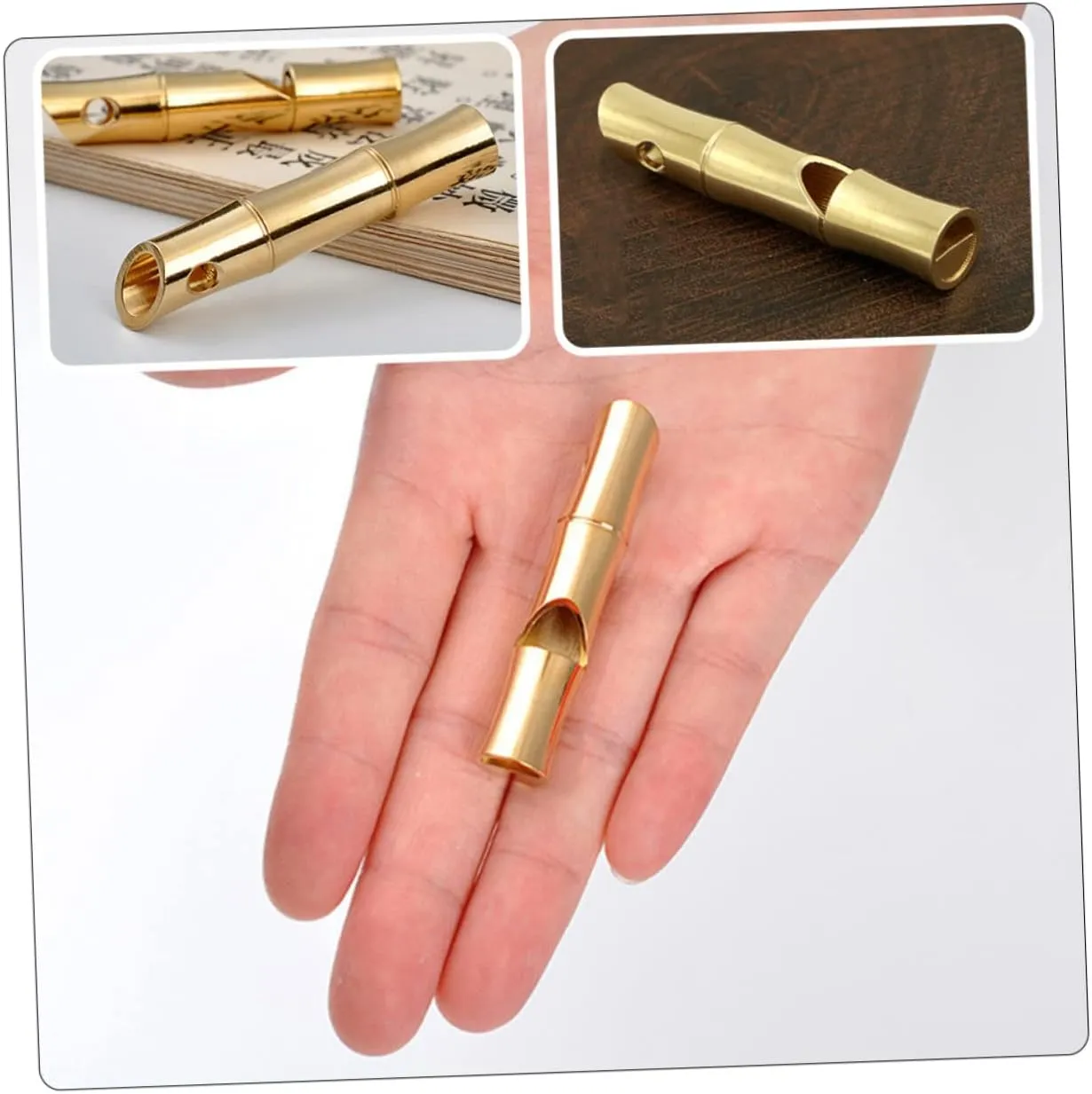 BESPORTBLE 5sets 2pcs Brass Whistles for Emergency Outdoor Use Joint Shape Durable Camping Security Whistles for Referees Teachers and Outdoor Activities 2pcs*5