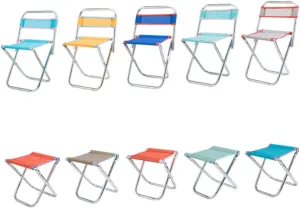 BESPORTBLE Portable Camping Stool Fishing Chair Lightweight Beach Folding Stool for Travel Outdoor Seat Random Color