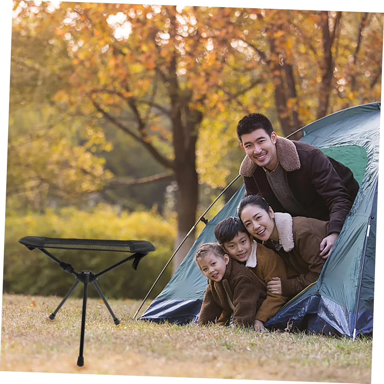 BESPORTBLE Portable Folding Stool Outdoor Fishing Foldable Chair Lightweight Stool Compact Design for Camping Fishing and Outdoor Activities