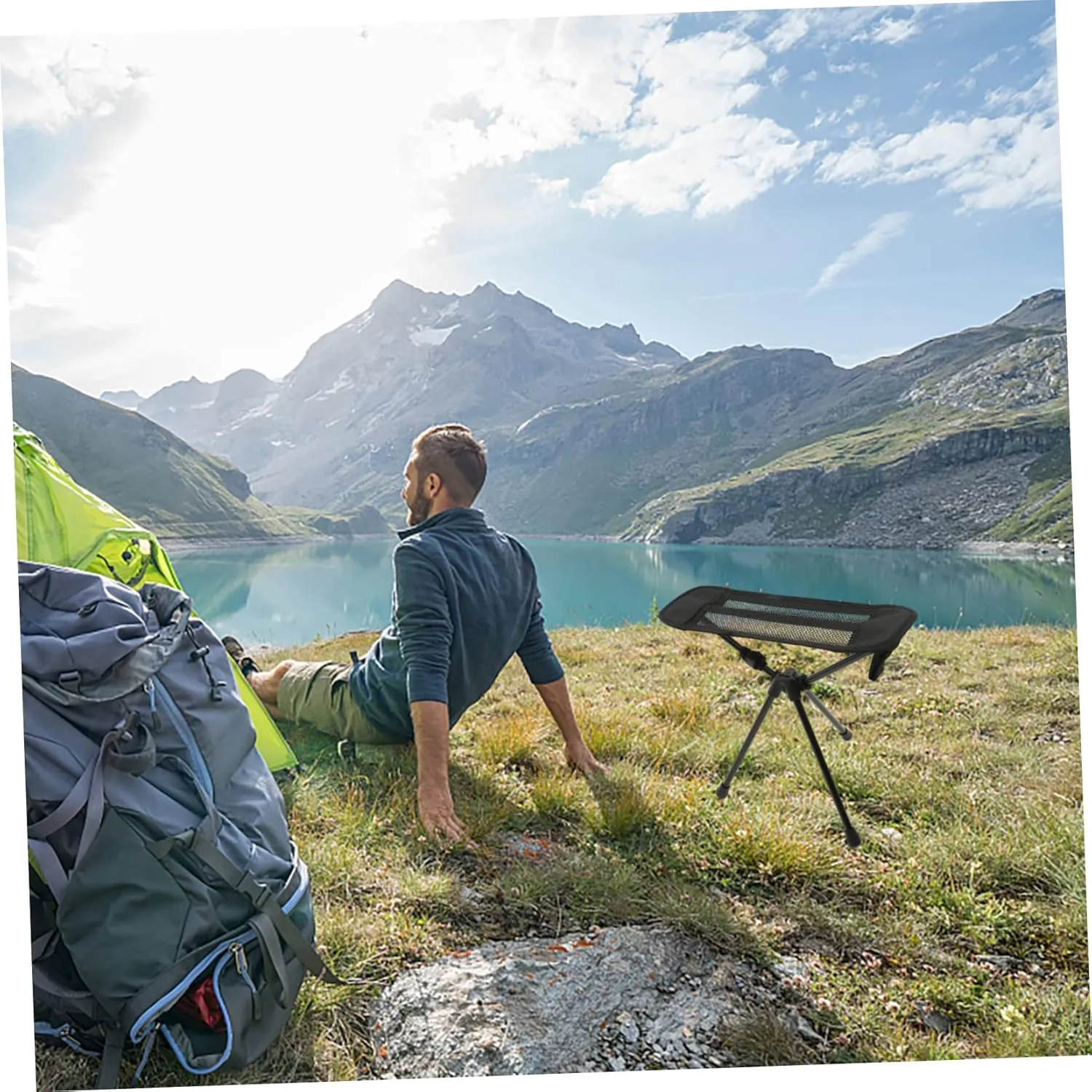 BESPORTBLE Portable Folding Stool Outdoor Fishing Foldable Chair Lightweight Stool Compact Design for Camping Fishing and Outdoor Activities