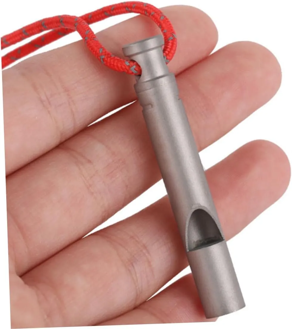 BESPORTBLE Titanium Whistle Decor Camping Supply Delicate Camping Whistle Camping Accessory Safety Whistle