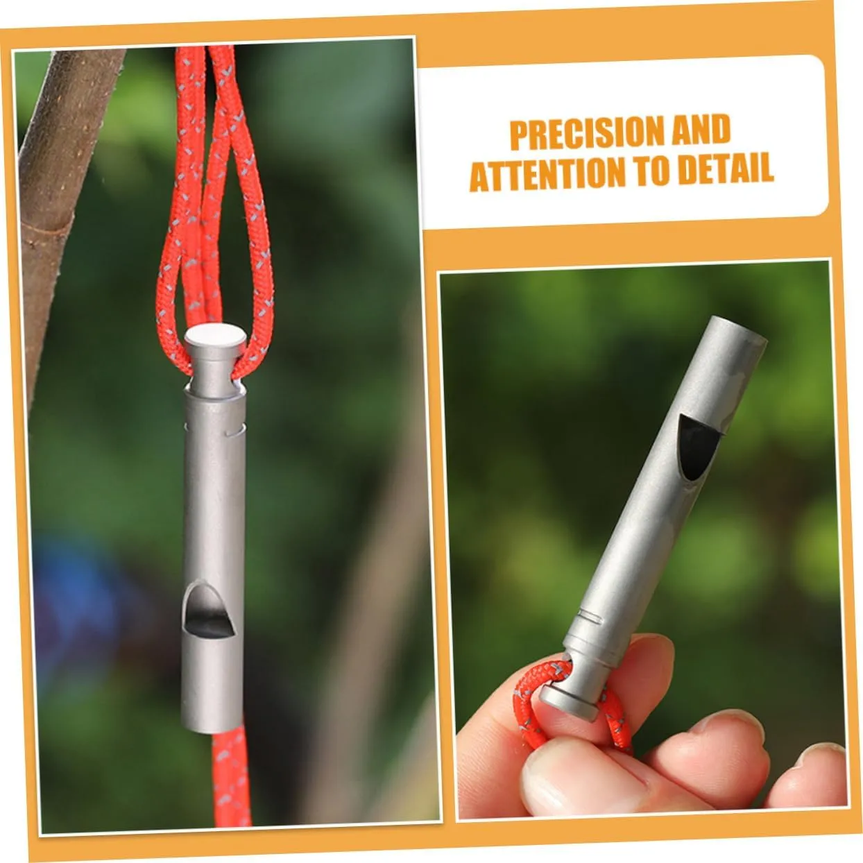 BESPORTBLE Titanium Whistle Decor Whistle Hanging Camping Whistle Metal Whistle Survival Whistle Portable Hiking