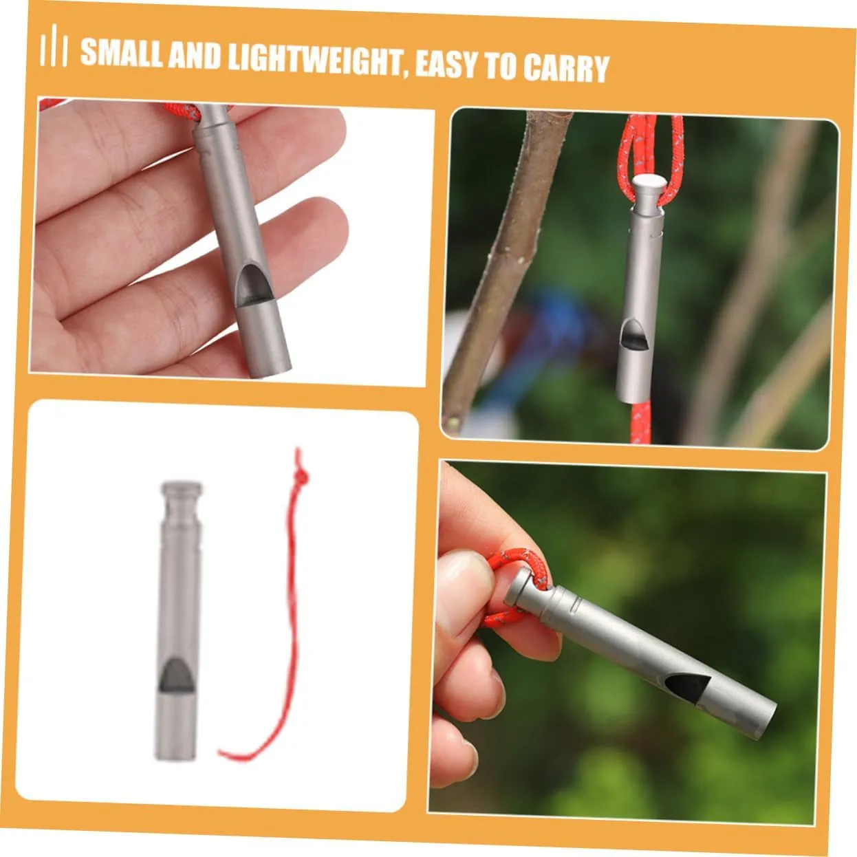 BESPORTBLE Titanium Whistle Decor Whistle Hanging Camping Whistle Metal Whistle Survival Whistle Portable Hiking