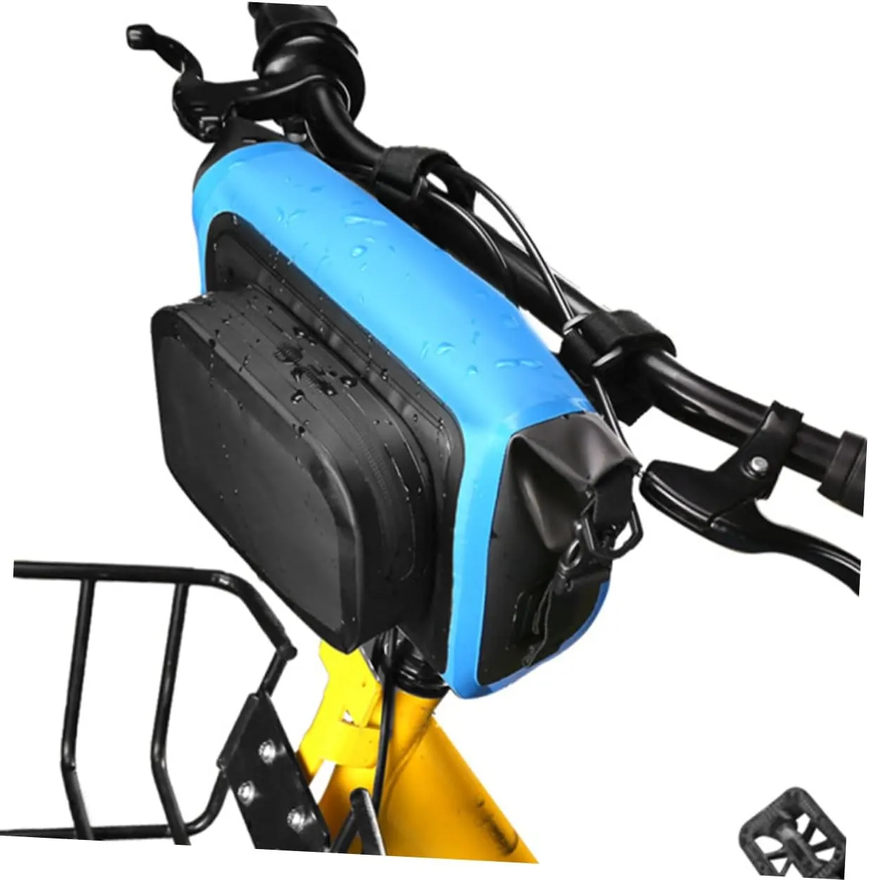 Big Capacity Bike Handlebar Bag for Front Storage Versatile Cycling Pouch for Tools Phone and Essentials Easy Installation Stylish Design for Riding Adventures