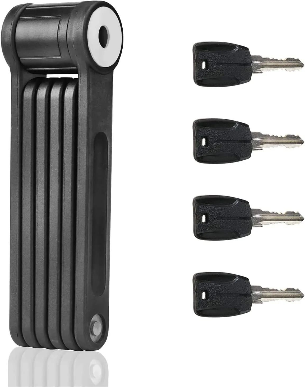 BIGLUFU Bike Lock Bicycle Scooter Motorcycle Folding Locks with 4Keys, Fold Chain Heavy Duty Alloy Steel Foldable Lock with Mounting Bracket 2pc Straps, 86cm/34 Unfolding, 1.92 lbs