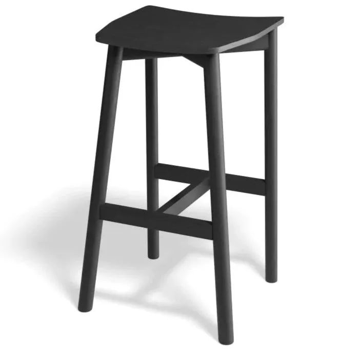 Black Mahogany Backless High Stool (Available in 2 Sizes)