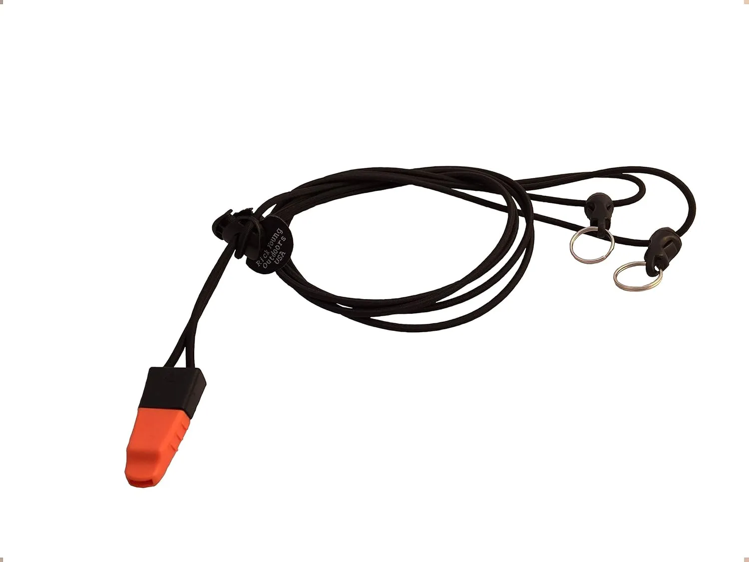Black Safety Ultra-Light Bino Harness with Emergency Whistle - Binocular Harness System for Bow, Deer, and Elk Hunting