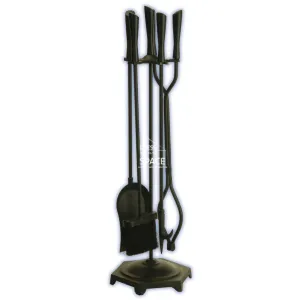 Bob Meeks 4P   Stand Fireplace Tool Set
