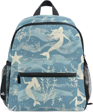 Bolaz Upgraded Backpack for School Teenagers Girls Boys-Silhouettes and Starfish,Travel Bag with Chest Buckle and Whistle