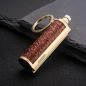 BOLLAER Keychain Matchstick Fire Starter, Permanent Metal Match Flint Lighter Waterproof Matchstick Survival Flint Fire Starter for Camping Emergency Surviva (Red)