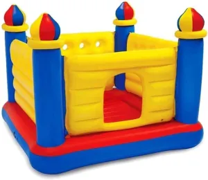 Bouncy Castle, Trampoline/Child Jumping Bed/Home Folding Inflatable Paradise Castle/Indoor Bounce Bed Toy/Safe and Non-Toxic/Home(Outdoor Sports)