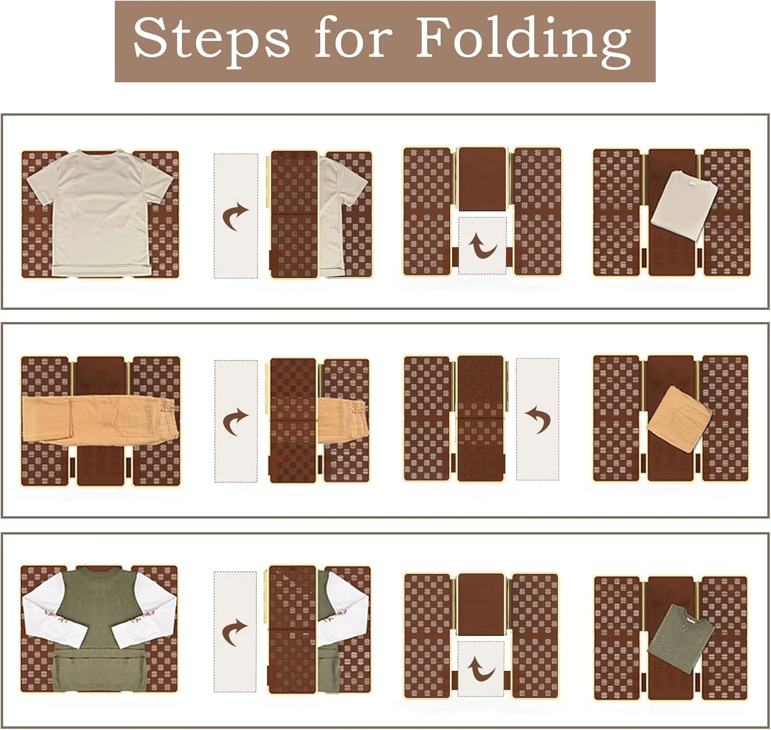 BoxLegend Shirt Folder Board Metal V7 Shirt Folding Board Upgrade Metal Edging and Joints for Wear Resistance Shirt Folder for Easy and Fast Durable Plastic Laundry Folder