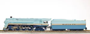 Broadway Limited 7352 ATSF Blue Goose, #3460, Early 1939 Appearance, Paragon4 Sound/DC/DCC, Smoke, HO Scale