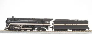 Broadway Limited 7357 ATSF Blue Goose, #3460, Black w/Stainless Trim, Paragon4 Sound/DC/DCC, Smoke, HO Scale