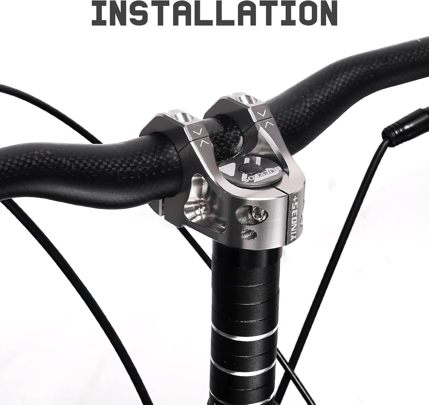 BUCKLOS 35mm Mountain Bike Stem MTB 31.8mm CNC Short Stems - Bicycle Ultra-Light Hollow Aluminum Alloy Riser Stem for E Bike/Downhill XC/BMX/Folding Bike/Trail