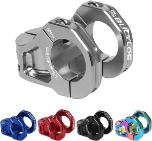 BUCKLOS 35mm Mountain Bike Stem MTB 31.8mm CNC Short Stems - Bicycle Ultra-Light Hollow Aluminum Alloy Riser Stem for E Bike/Downhill XC/BMX/Folding Bike/Trail