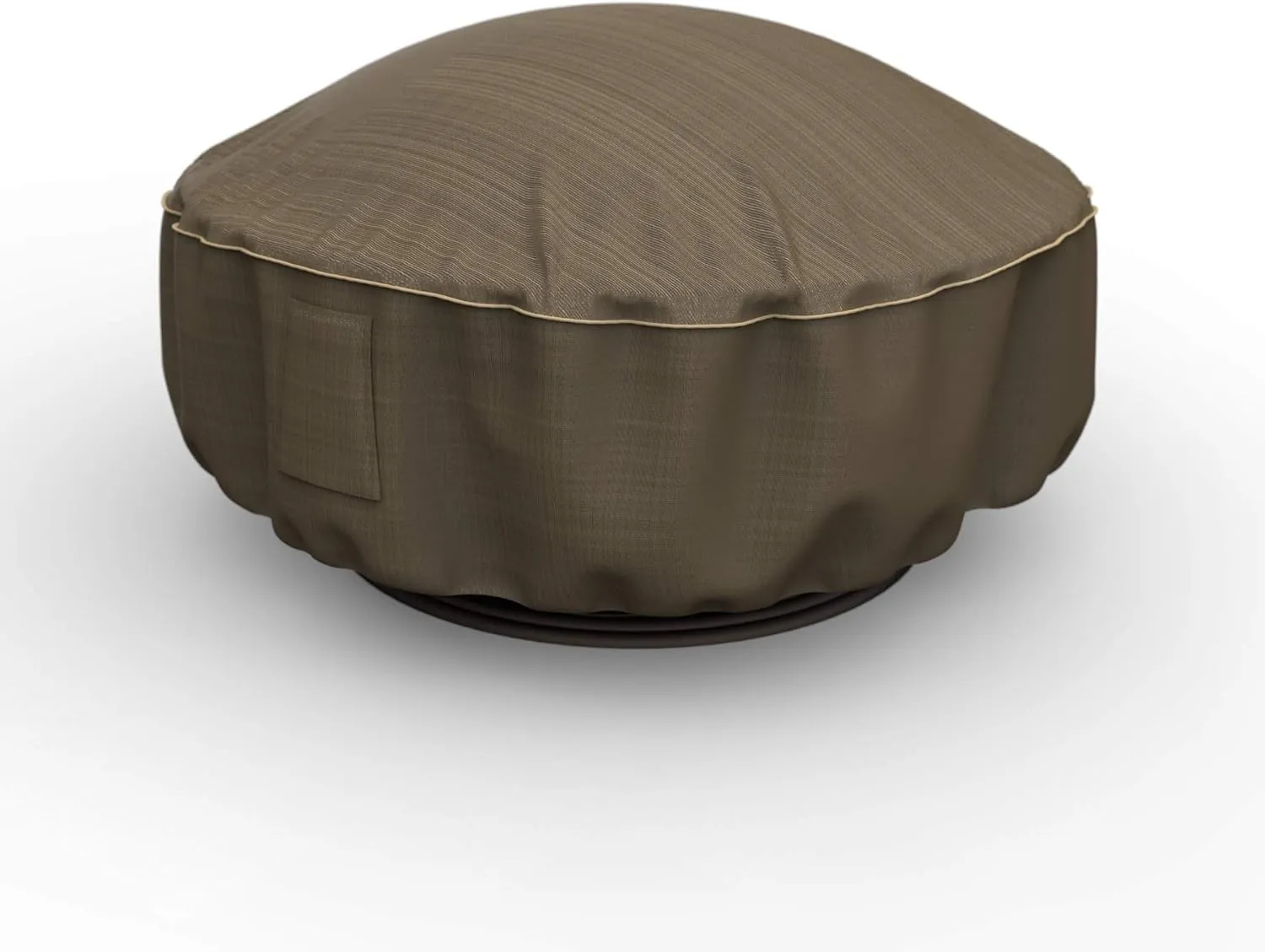 Budge StormBlock Hillside Fire Pit Cover Premium, Outdoor, Waterproof, 36" Diameter x 15" Drop, Black and Tan Weave