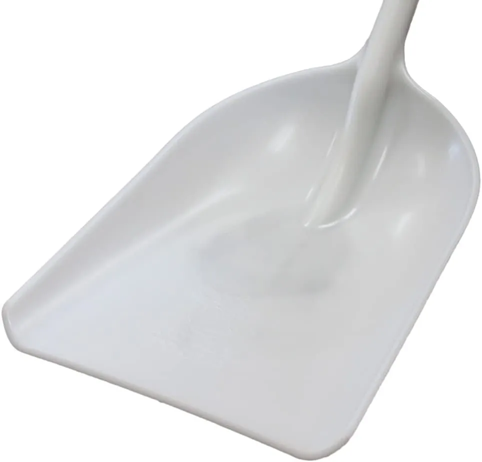 Bully Tools 42-Inch One-Piece Poly Scoop/Shovel for Snow Mulch Cleaning (White)