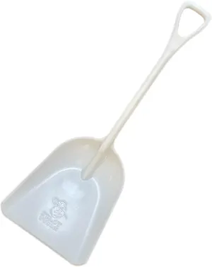 Bully Tools 42-Inch One-Piece Poly Scoop/Shovel for Snow Mulch Cleaning (White)