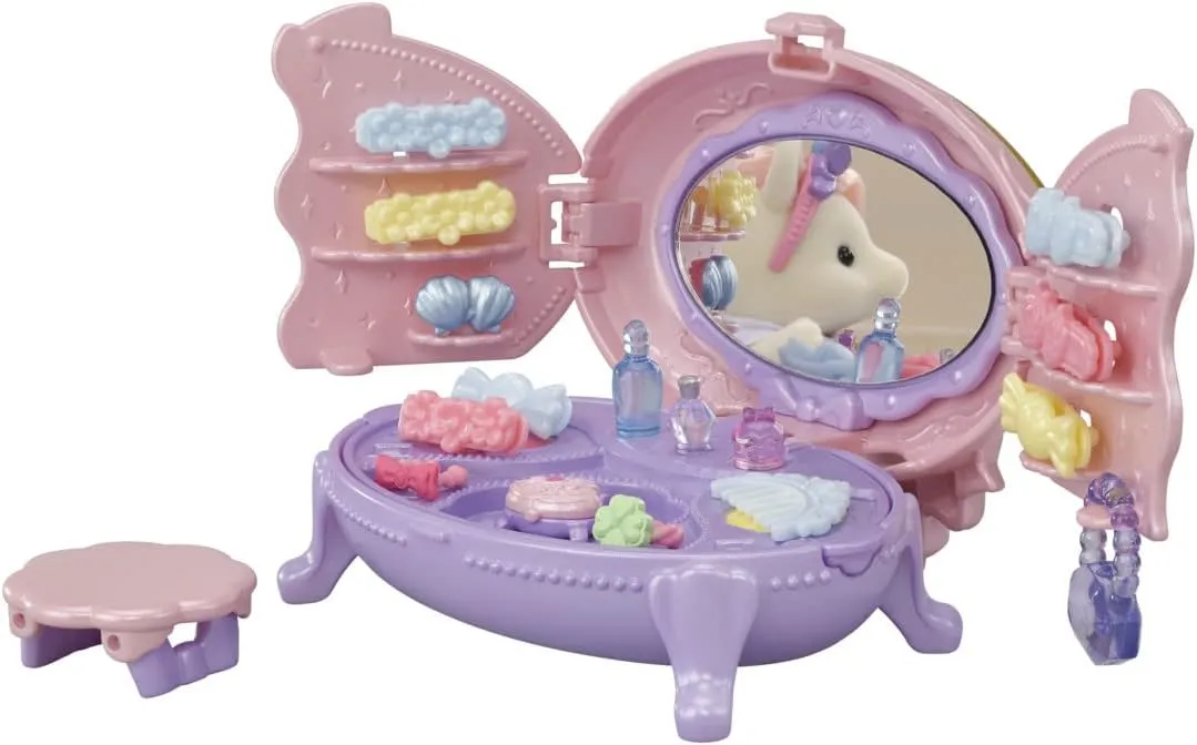 Calico Critters Pony's Vanity Dresser Set, Dollhouse Playset with Figure and Accessories