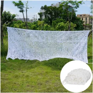 Camouflage Net Awnings Camo Netting for Outdoor Camping, Sunshade Camouflage Net Photography Hides Hunting Shooting Fishing Tent Cover Garden Wall Decoration (Color : White, Size : 2x6M)