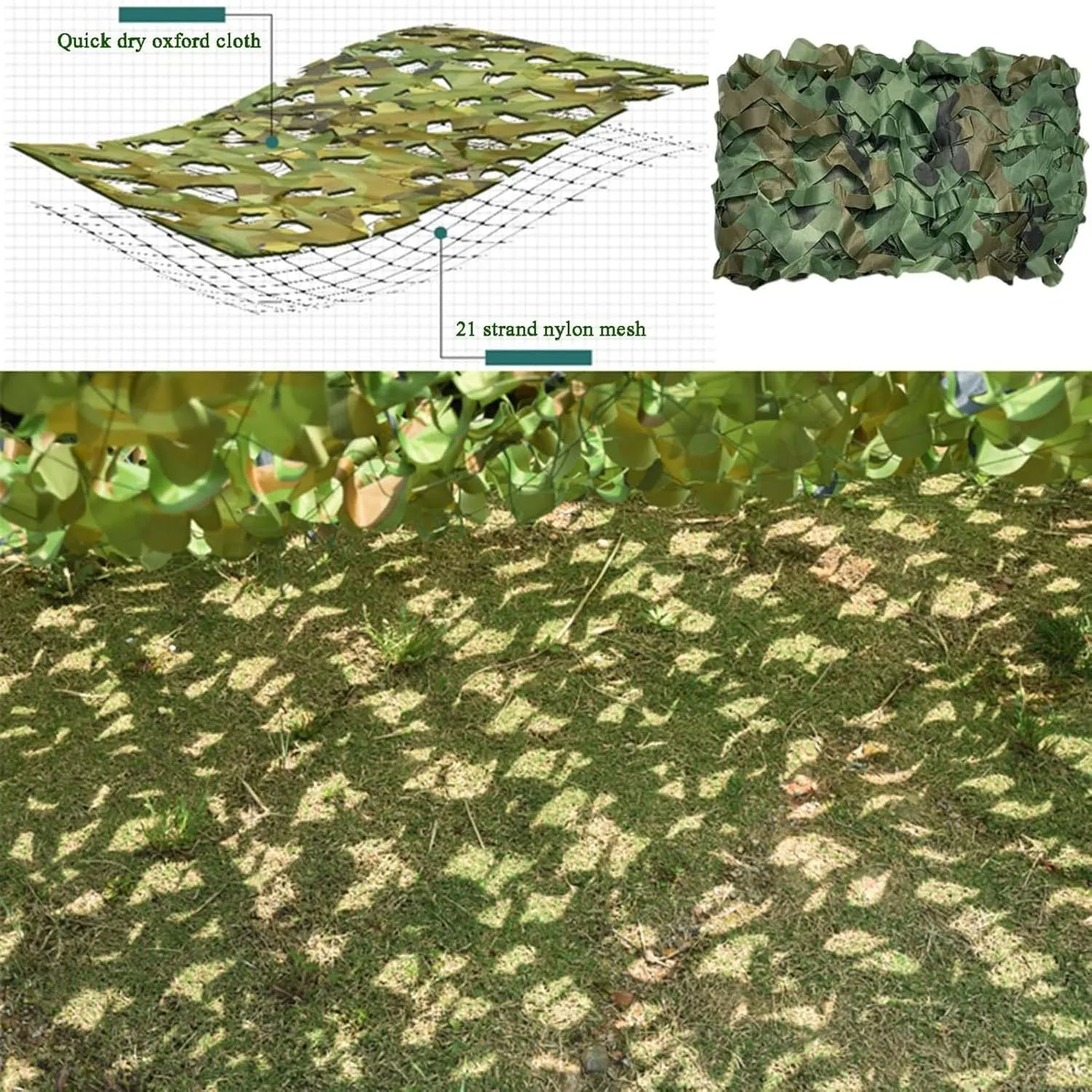 Camouflage Netting,Camo Tarp,Camo Netting,Military Party Decorations,Army Sunshade Mesh,Lightweight Durable,for Hunting,Camping,Car Cover and Outdoor,3x3m(10 * 10ft)