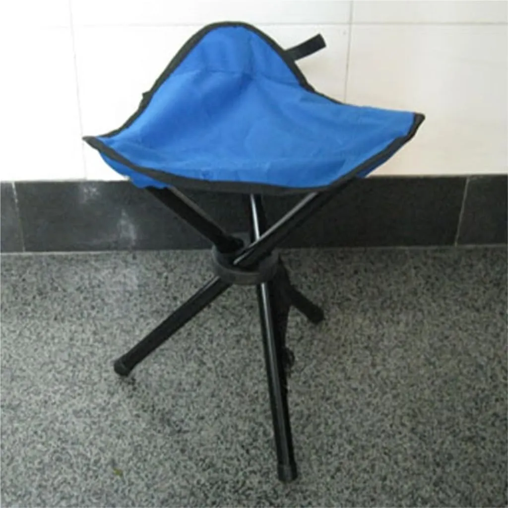 Camp Stool Outdoor Portable Stool Fishing Stool Camping Folding Chair Small Bench Mazar Camping Dormitory Small Stool Camping Stool(Blue)