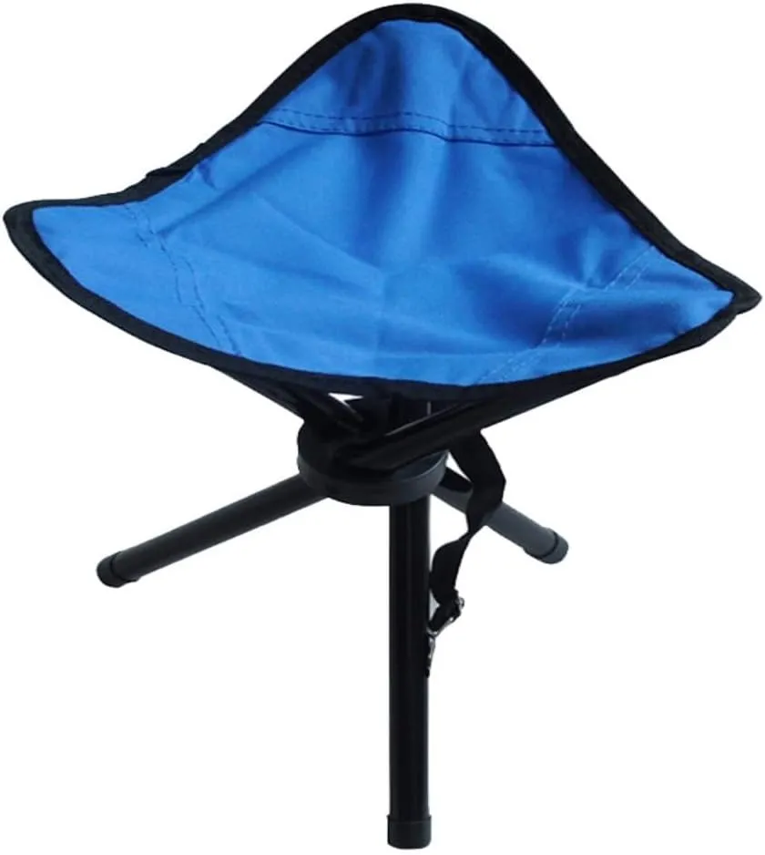 Camp Stool Outdoor Portable Stool Fishing Stool Camping Folding Chair Small Bench Mazar Camping Dormitory Small Stool Camping Stool(Blue)