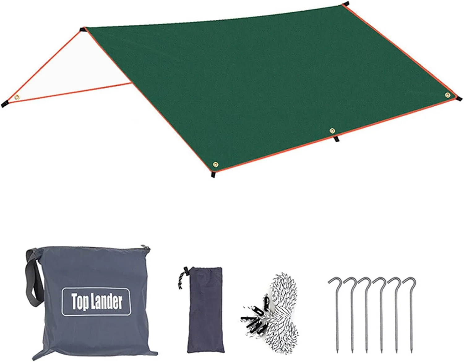 Camping Canopy Tent Tarp for Outdoor Adventure Water Prevent with Silver Coating 300 * 300cm