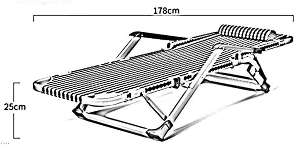Camping Chairs Garden Loungers Folding Chair Deck Chair Recliner, Folding Sun Lounger - Office Sleep Multi-Function Adjustable Back Portable Beach Lazy Chair 178x65x33cm (Color, C),A