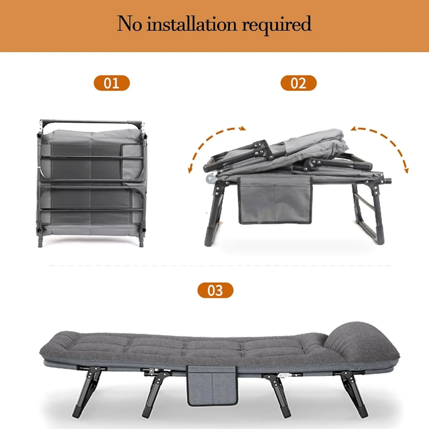 Camping Cots for Adults, 6 Positions Adjustable, Folding Camping Cot, Outdoor Portable Chaise Lounge Chair for Home Nap Beach Travel(180 * 66 * 30cm/70.9 * 26 * 11.8in)