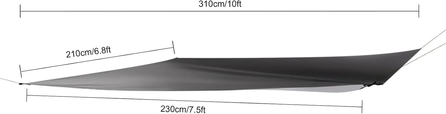 Camping Hammock with Mosquito Net,2 in 1 Hammock Tent with 7.5 * 6.8 ft Tarp,440lbs Heavy Duty Portable Tree Hammock Outdoor,210T Nylon Hammocks,Built-in Pocket Camping Gear (Black Grey)