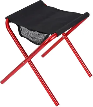Camping Stool 14in Tall Folding with Carry Bag Aluminum Alloy Bracket 1.5lbs Lightweight Load Capacity to 330lbs for Travel Hiking Fishing Sketching