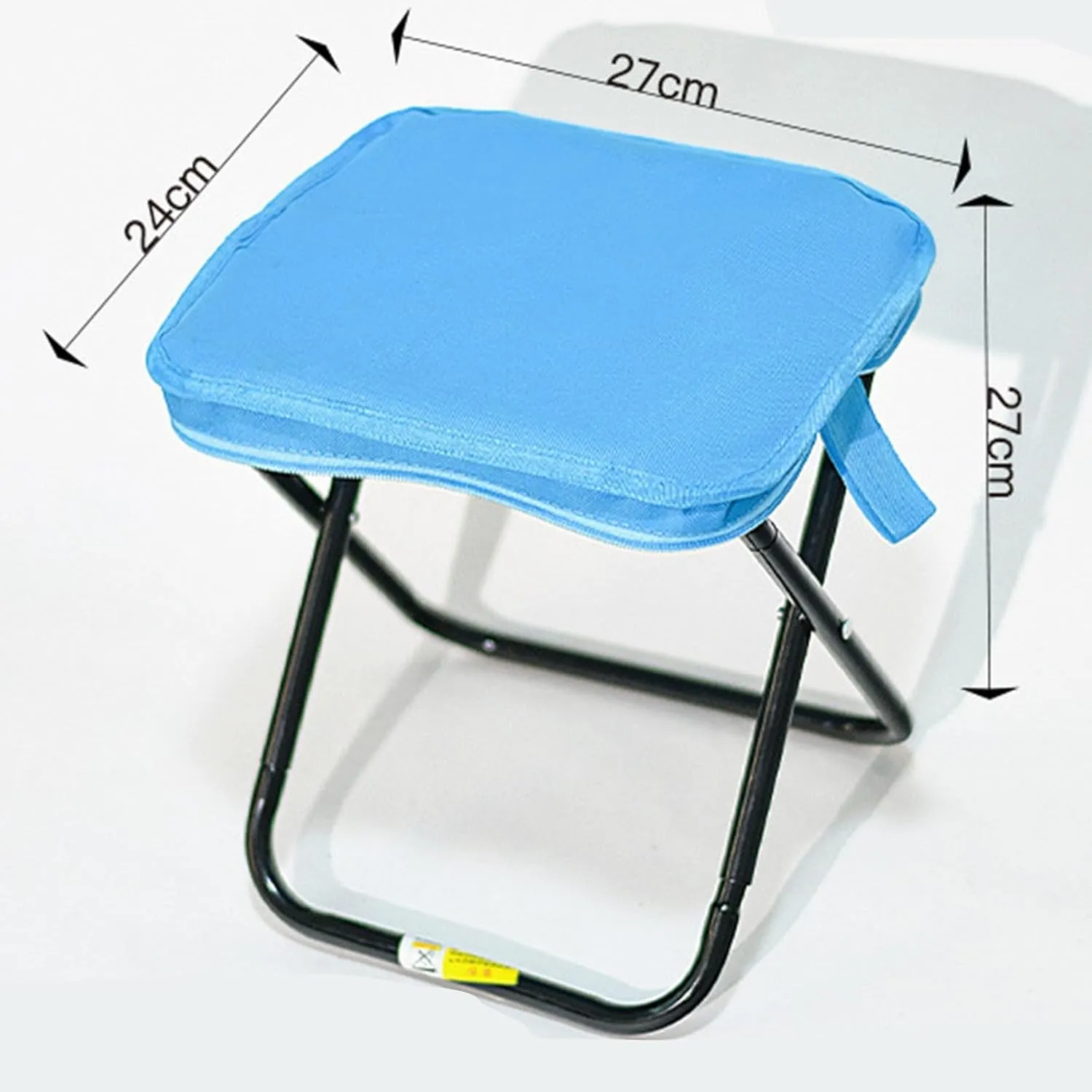 Camping Stool Folding Chair Compact Zipper Handbag Folding Stool Outdoor Footstool for Concert Barbecue Patio Fishing Garden, Blue