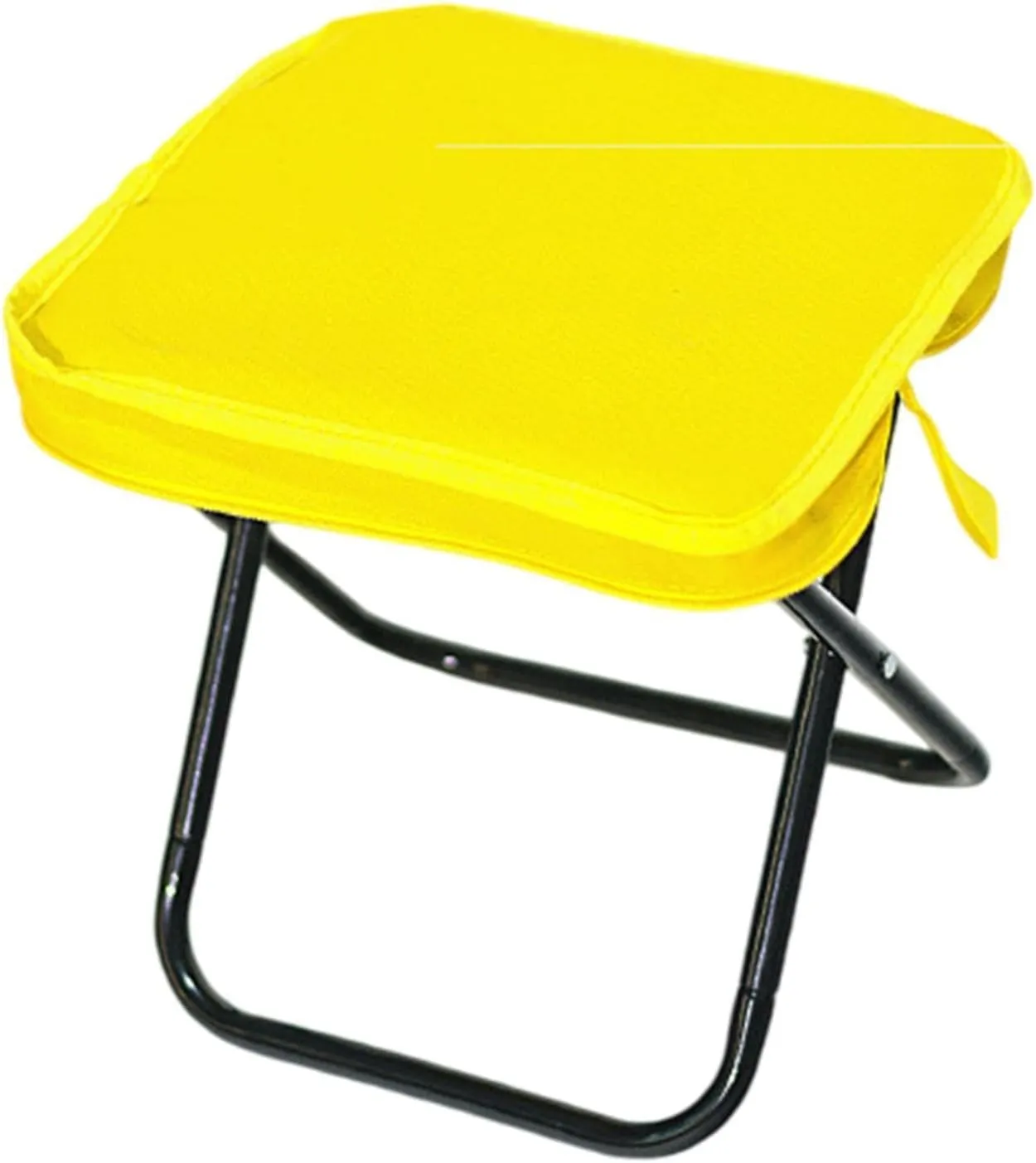 Camping Stool Folding Chair Compact Zipper Handbag Folding Stool Outdoor Footstool for Concert Barbecue Patio Fishing Garden, Yellow