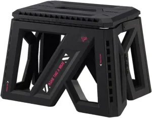 Camping Stool Oversized Foot Rest, Folding Camping Stool Padded Camping Chair Foot Stool Foldable Footrest For Gardening Fishing With Carry Bag(Black)