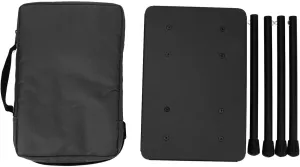 Camping Stool, Portable Folding Stool Lightweight Aluminum Oxford Fabric Seat Cushion 330.7lbs Load Bearing for Fishing Camping Hiking (Black)