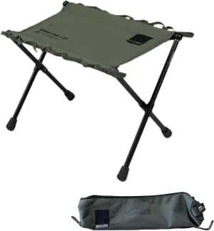 Camping Stool Portable Folding Stool Reusable Practical Fishing Chair Recliner Foot Rest Chair Footrest for Beach, Green