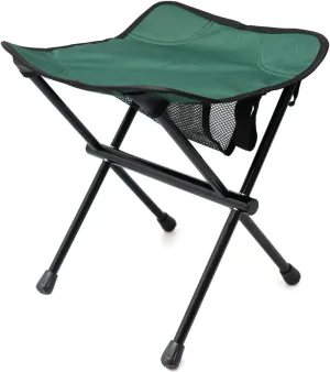Camping Stool,13.3inches Portable Folding Stool for Outdoor Walking Hiking Fishing 661 Capacity with Carry Bag