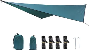 Camping Tarp Camping Canopy Tent Tarp Rain Awning for Outdoor Hiking Yard Fishing, Dark Green