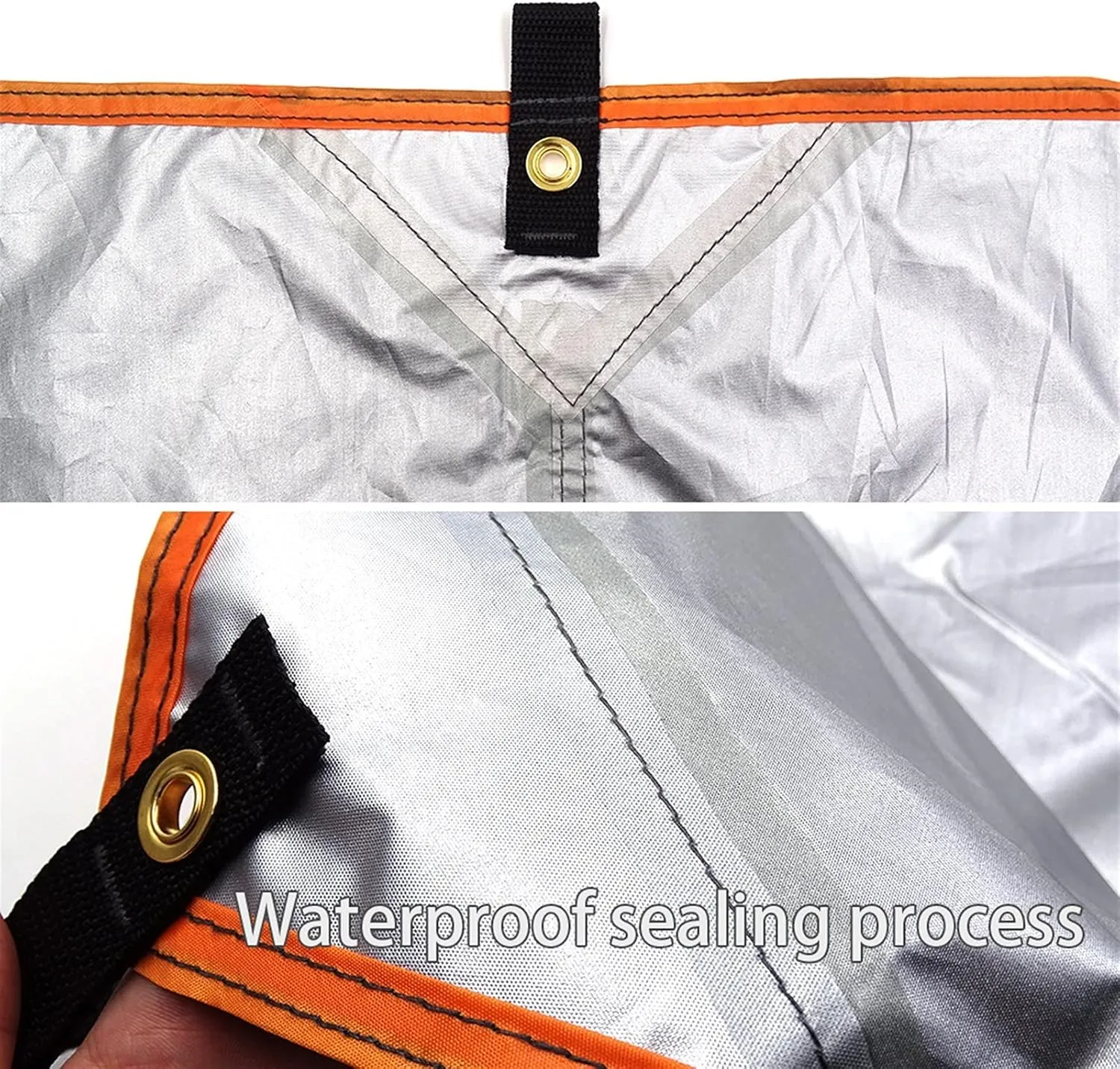 Camping Tarp Camping Tent Tarp 9.8X9.8FT/13X9.8FT Hammock Rain Fly Tarp with Support Pole Rope Peg Multifunctional Emergency Shelter Tarp（Green??Canopy Tent Tarp Shelter (Size : 3x3m Iron Pole) (Silv