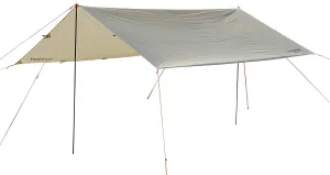Captain Stag UA-1089 Tarp & Rector Tarp Set, 12.6 x 114.4 inches (320 x 290 cm), UV Protection, 6.6 ft (2,000 mm) Waterproof, For 2 to 3 People, Khaki Trekker
