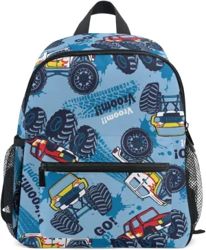 Car Big Tire Toddler Backpack for Boys and Girls Preschool Kids Backpack Cartoon Mini Travel Bag Bookbag