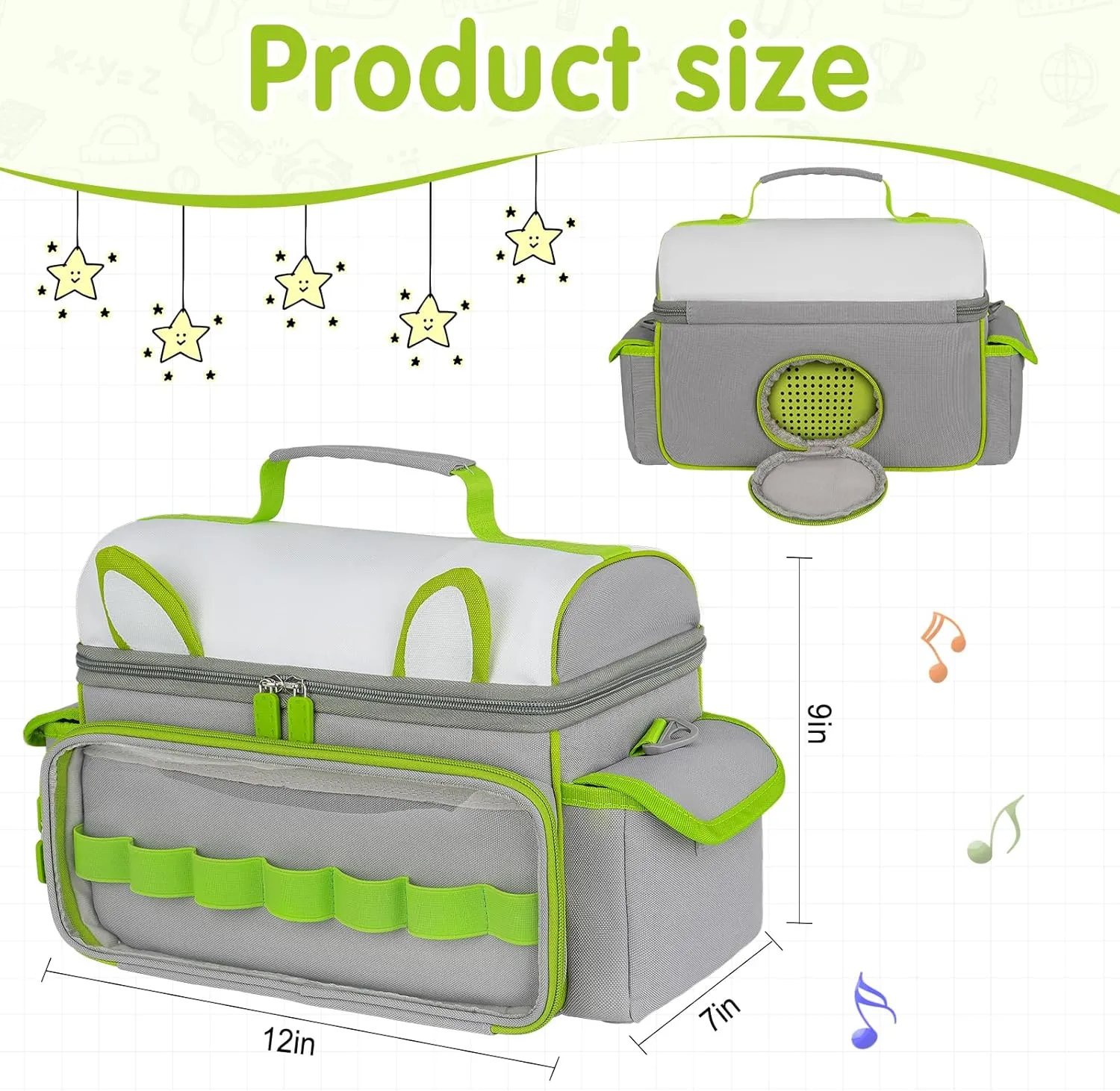 Carrying Case Compatible with Toniebox Starter Set,Cute Storage Bag for Tonies Figures Characters,Tonies Headphones & Accessories