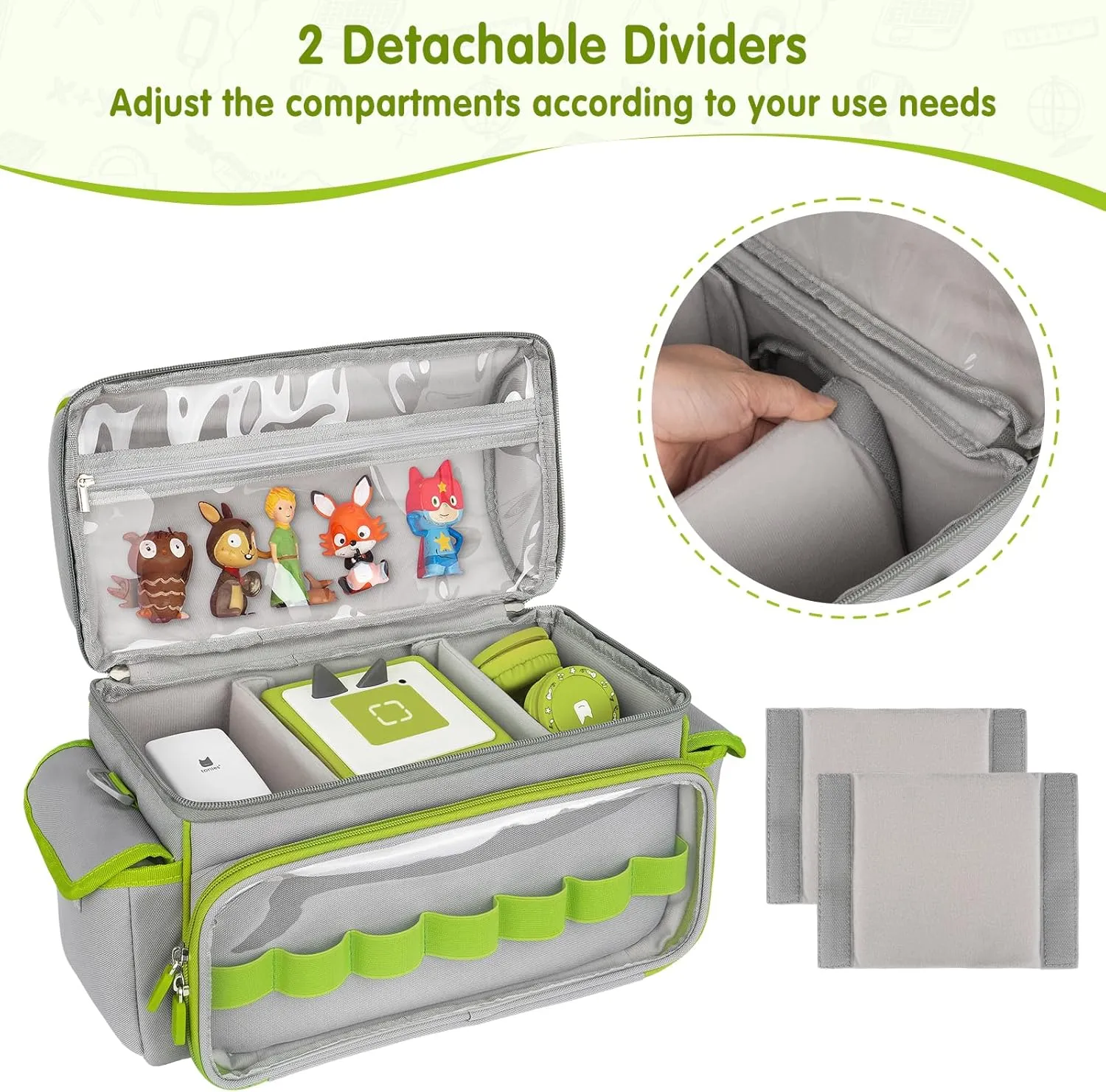 Carrying Case Compatible with Toniebox Starter Set,Cute Storage Bag for Tonies Figures Characters,Tonies Headphones & Accessories
