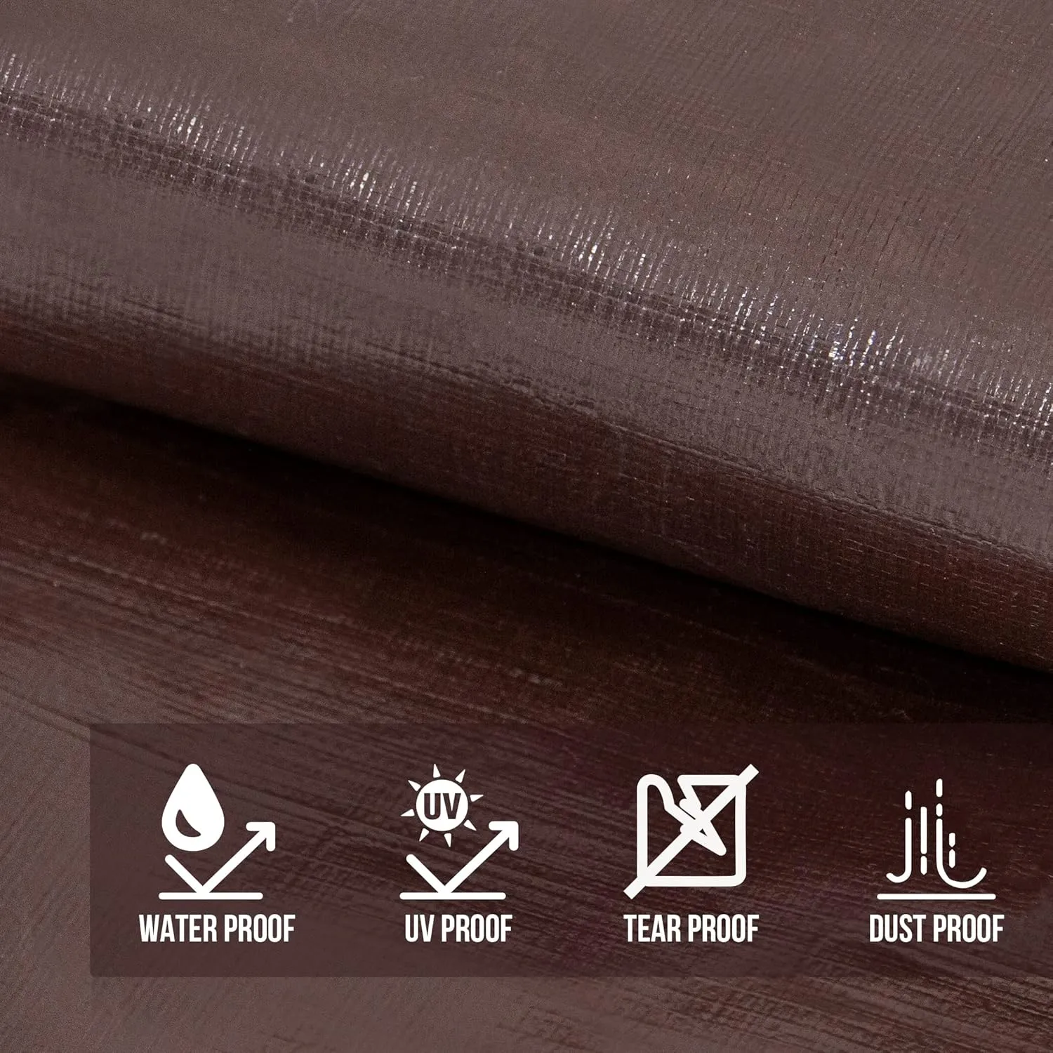 CARTMAN Finished Size 12x20 Feet Extra Thick 12 Mil Heavy Duty Poly Tarp, Multipurpose Protective Cover, UV Resistant, Waterproof Poly Tarpaulin with Reinforced Edges