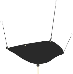 Ceiling Leak Diverter Drain Tarp, Heavy Duty 420D Oxford Fabric Roof Ceiling Leak Drip with 10ft Drain Hose, Black, 3' x 3'