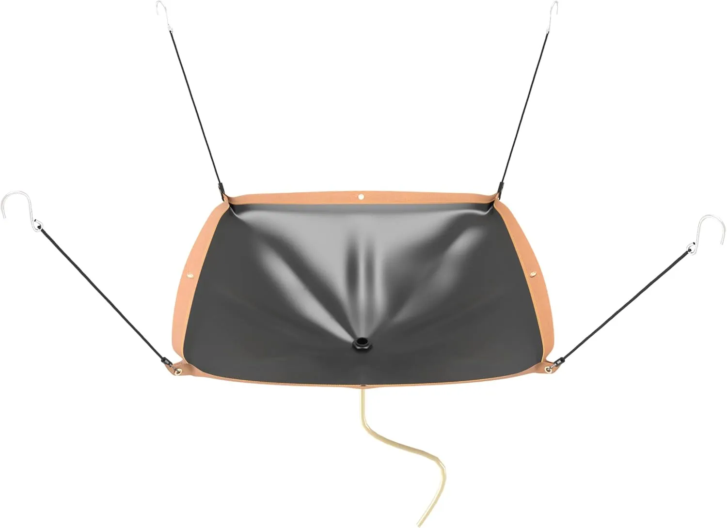 Ceiling Leak Diverter Heavy Duty Roof Ceiling Leak Diverter Tarp with Dranage Pipe Rain Drain Diverter (Khaki) (3' x 3')